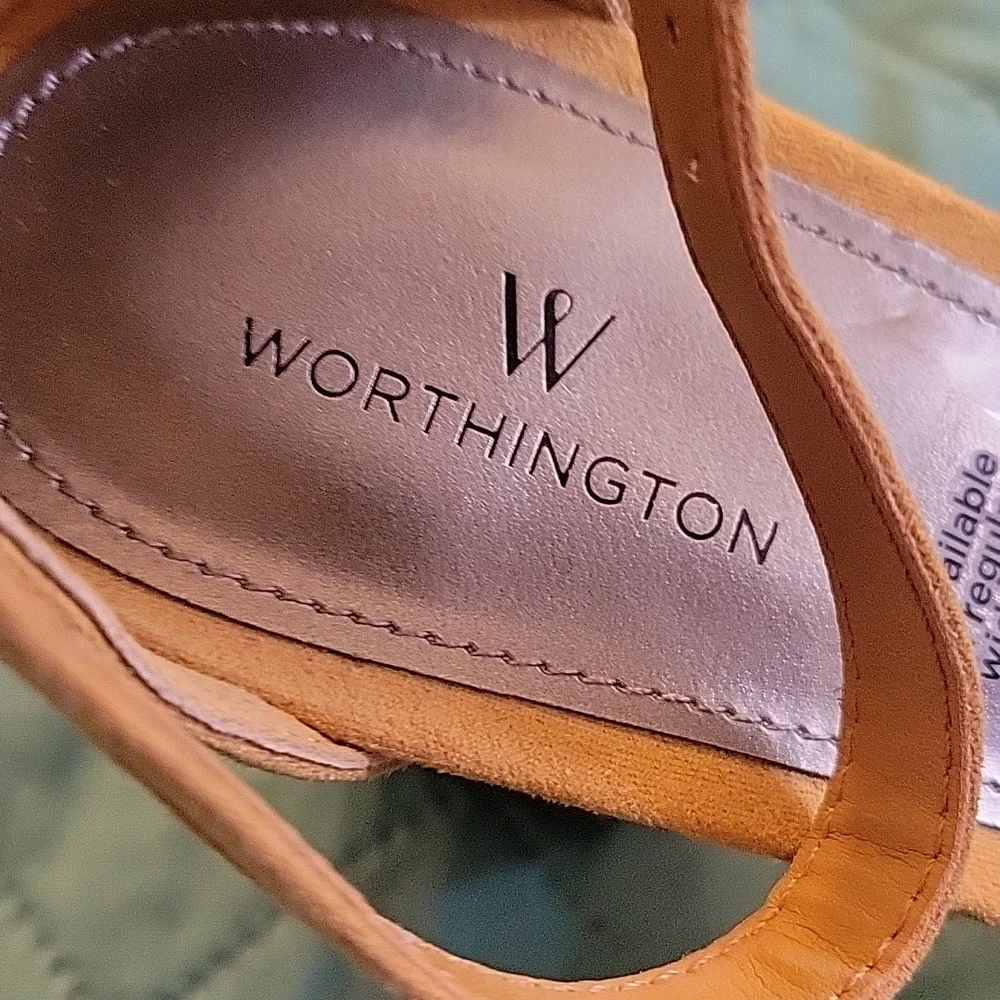 Worthington Mustard Yellow Chunky Heels Size 10 - Picture 5 of 6